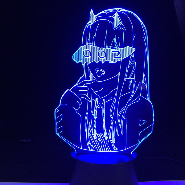 Zero Two | Darling in the Franxx Night light (16 Color Change) LED Desk Lamp (w/ remote)
